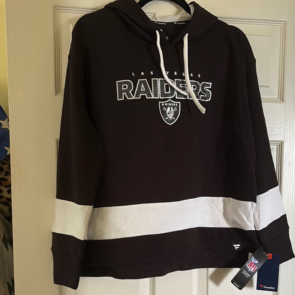 Las Vegas Raiders Black and White Hoodie Women’s M NWT
